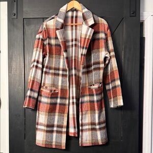 Chic Plaid Trench Coat for Women